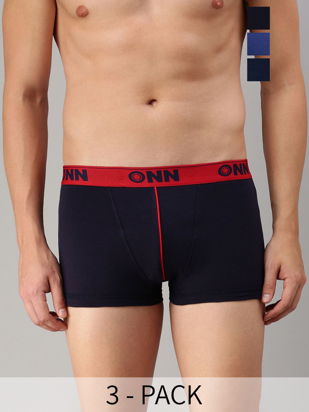 

ONN Pack Of 3 Assorted Ribbed Trunks ONN_253_AST2_3PC