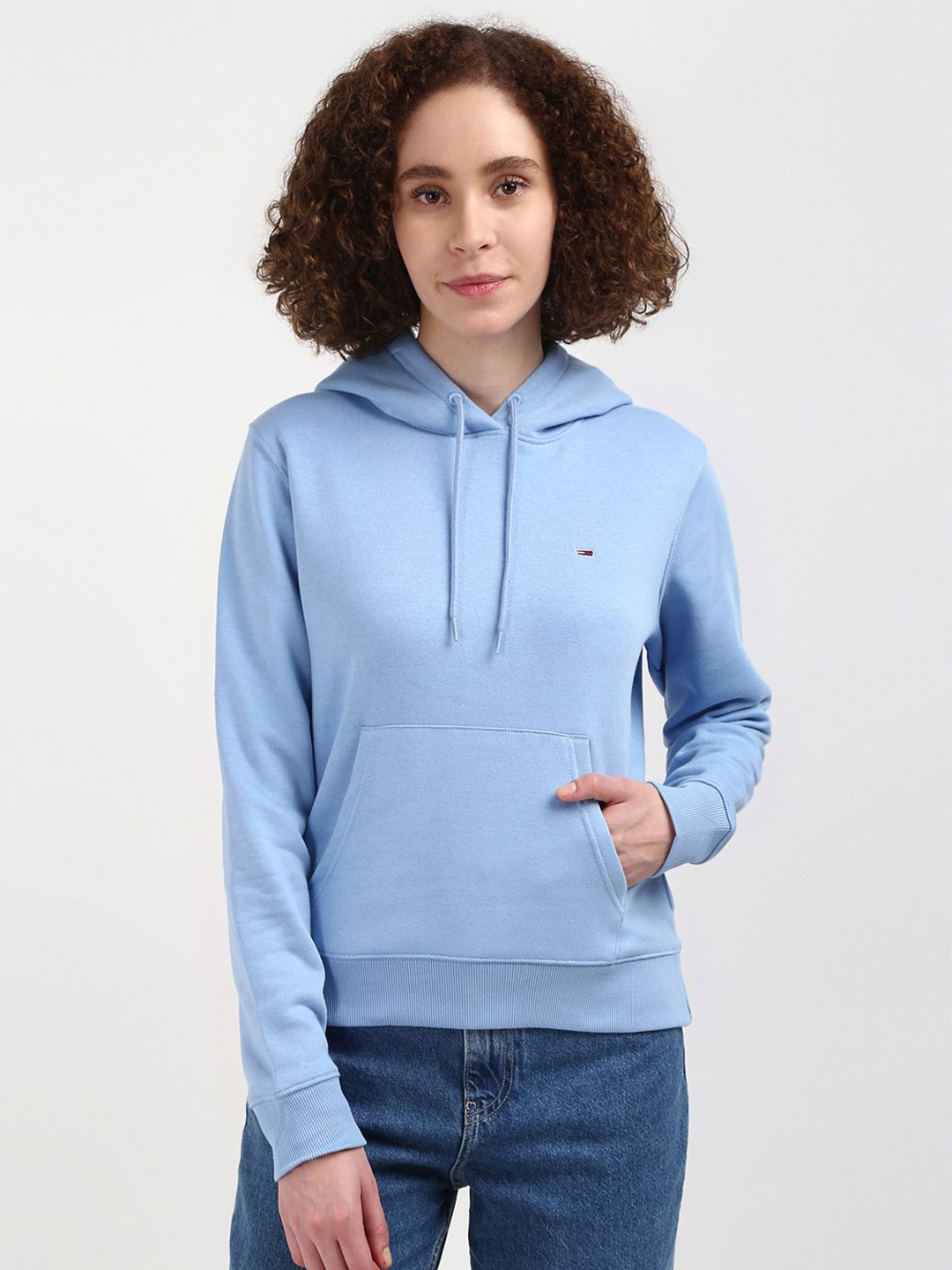 

Tommy Hilfiger Women Hooded Solid Sweatshirt, Blue