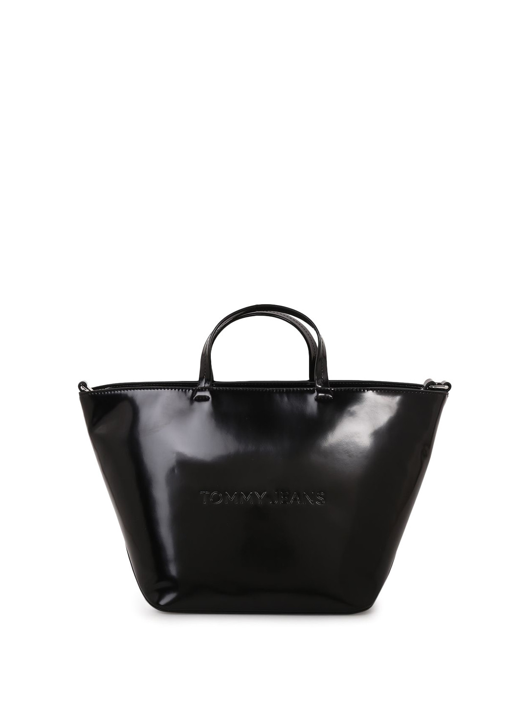 

Tommy Hilfiger Solid Structured Handheld Bag, Black