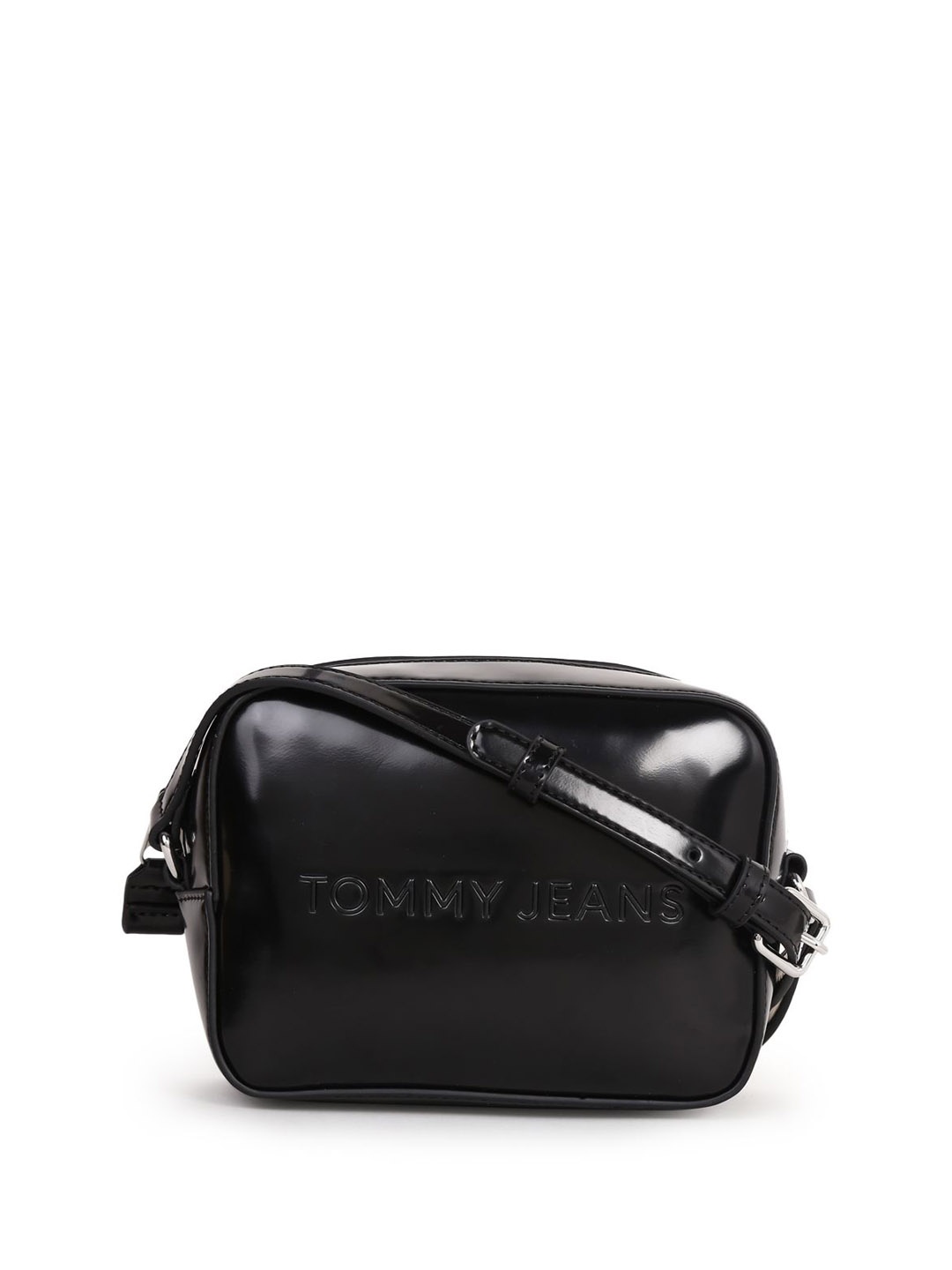 

Tommy Hilfiger Solid Zip Closure Handheld Bag, Black
