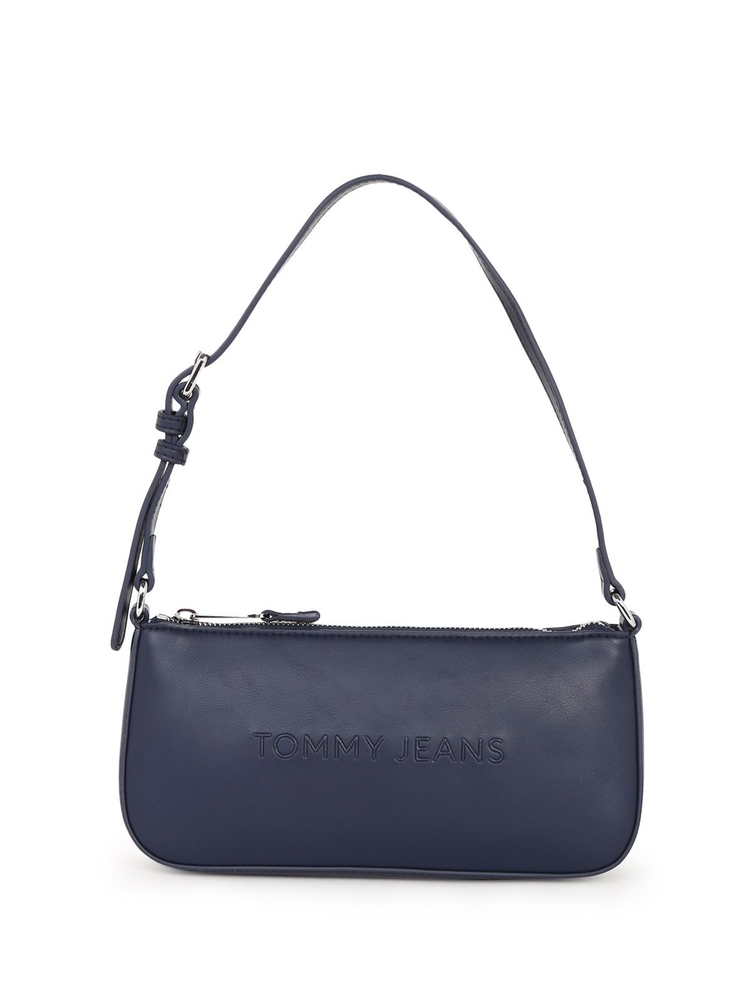 

Tommy Hilfiger Solid Zip Closure Handheld Bag, Blue
