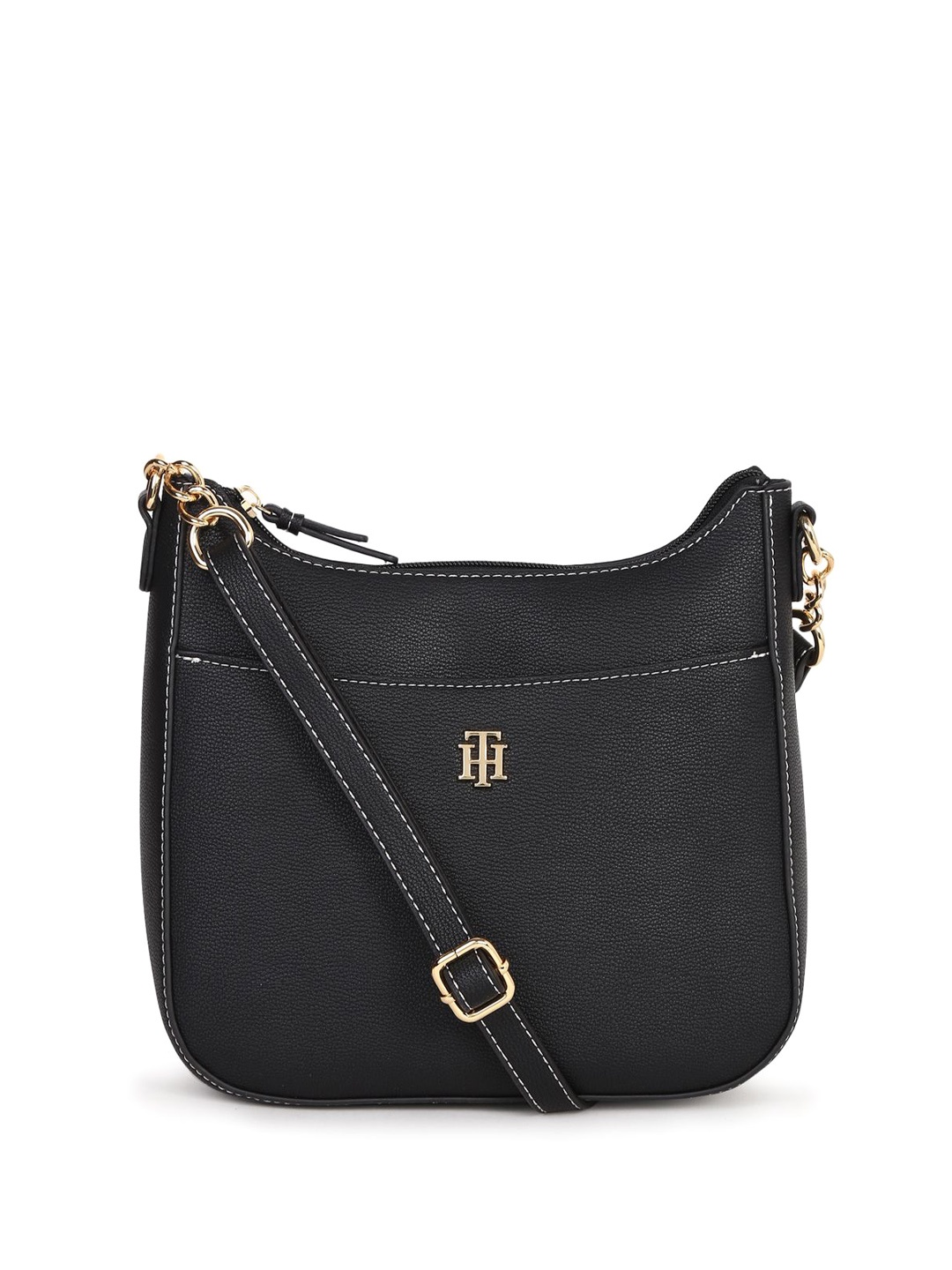 

Tommy Hilfiger PU Structured Sling Bag, Black