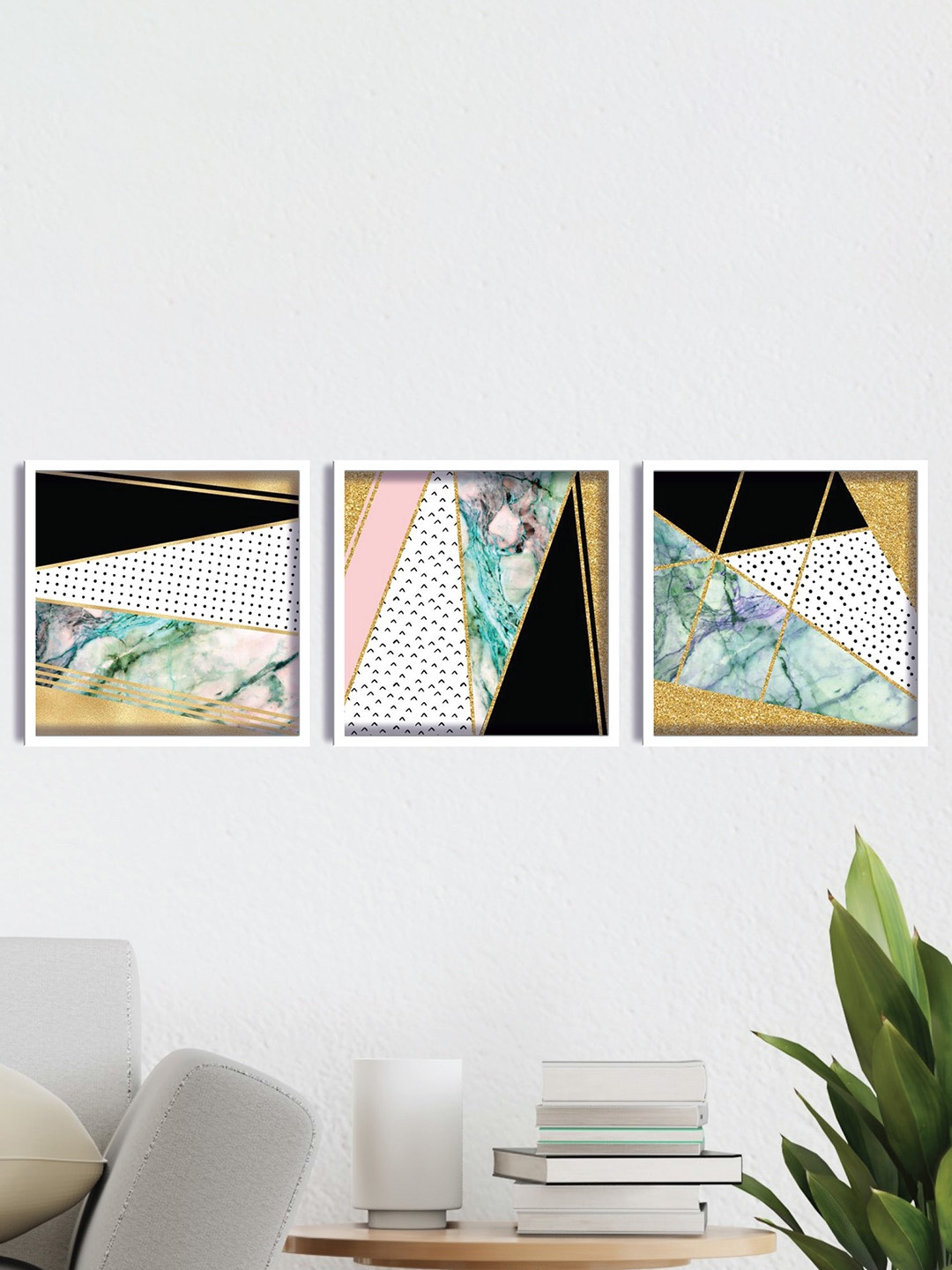 

Aura Green & Pink 3 Pieces Wooden Abstract Wall Art