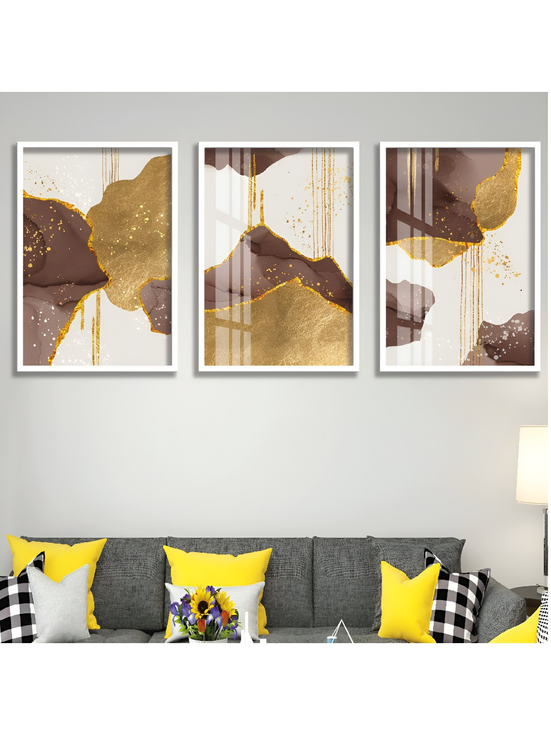 

Aura White & Brown 3 Piece Wooden Abstract Wall Art