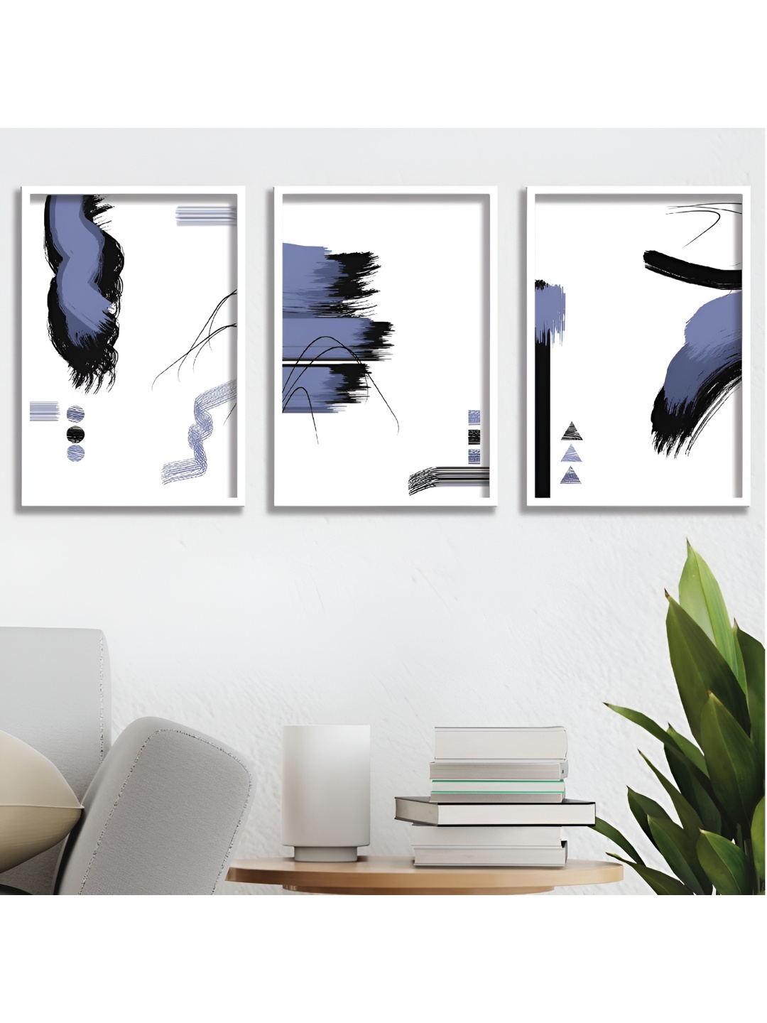 

Aura White & Grey 3 Piece Wood Abstract Wall Art