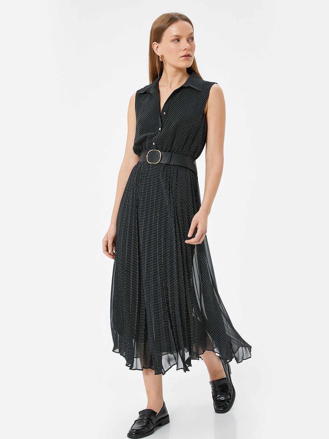 

Koton Shirt Midi Dress, Black