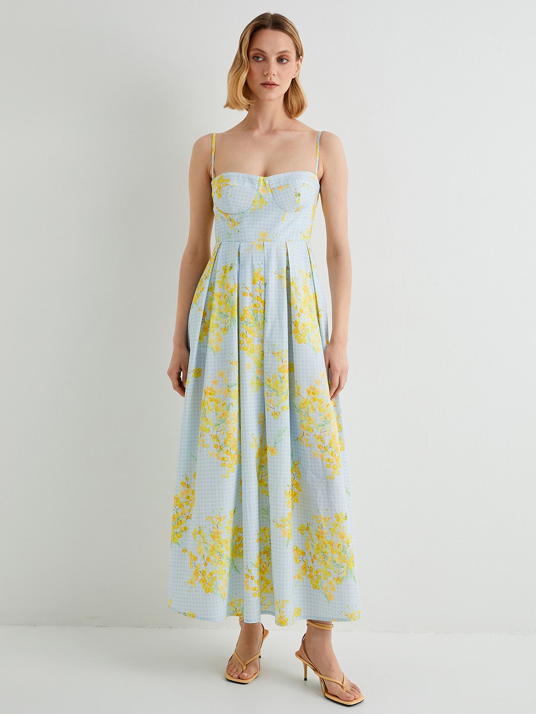 

Koton Floral Print Maxi Dress, Blue