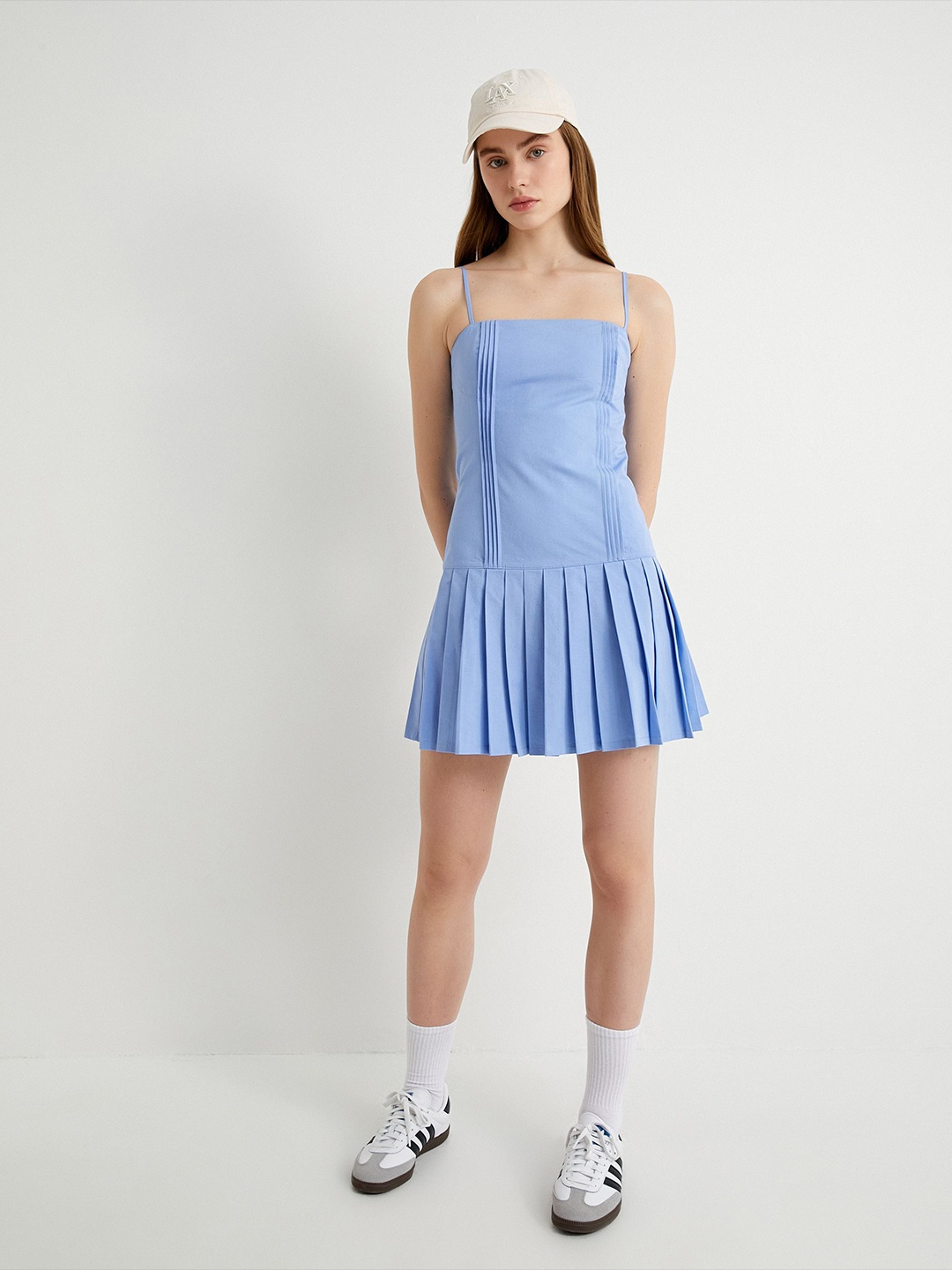 

Koton Striped Fit & Flare Dress, Blue