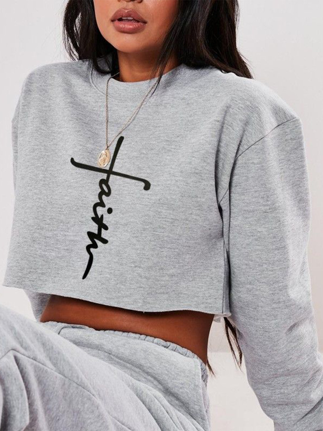 

StyleCast x Revolte Women Printed Sweatshirt, Grey