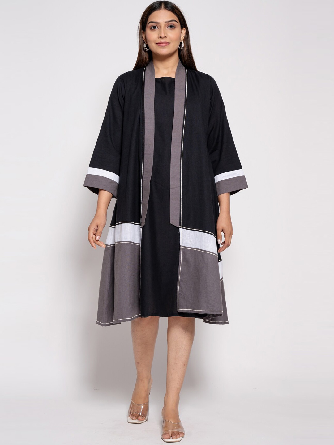 

AFFAIRE'S BY LEVELL5 Straight Dress With Shrug, Black