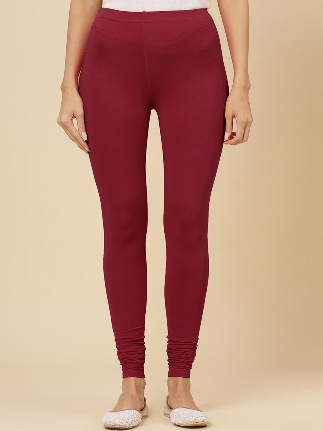 

Stylum Churidar-Length Leggings, Maroon