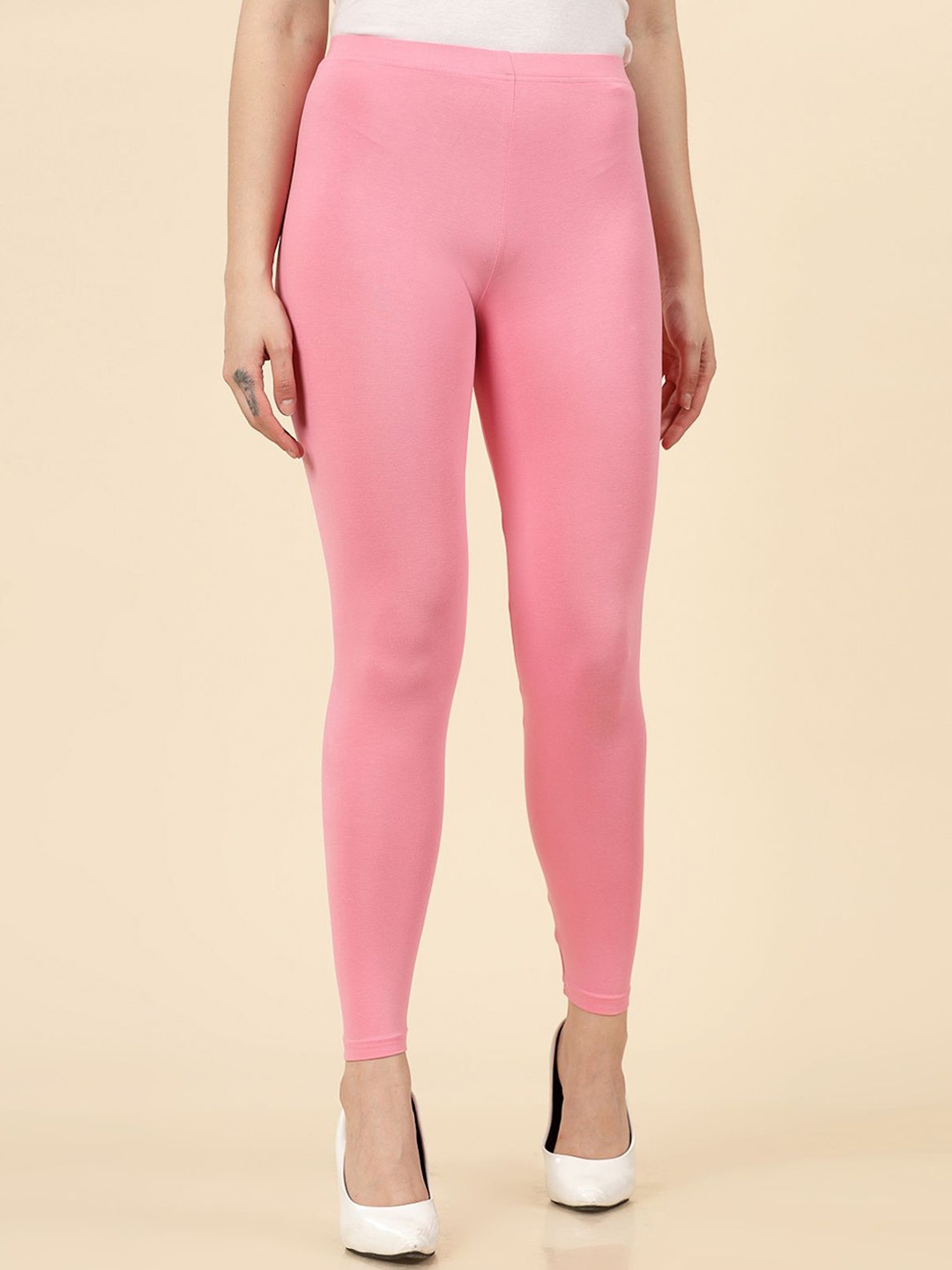 

Stylum Mid Rise Ankle-Length Leggings, Pink