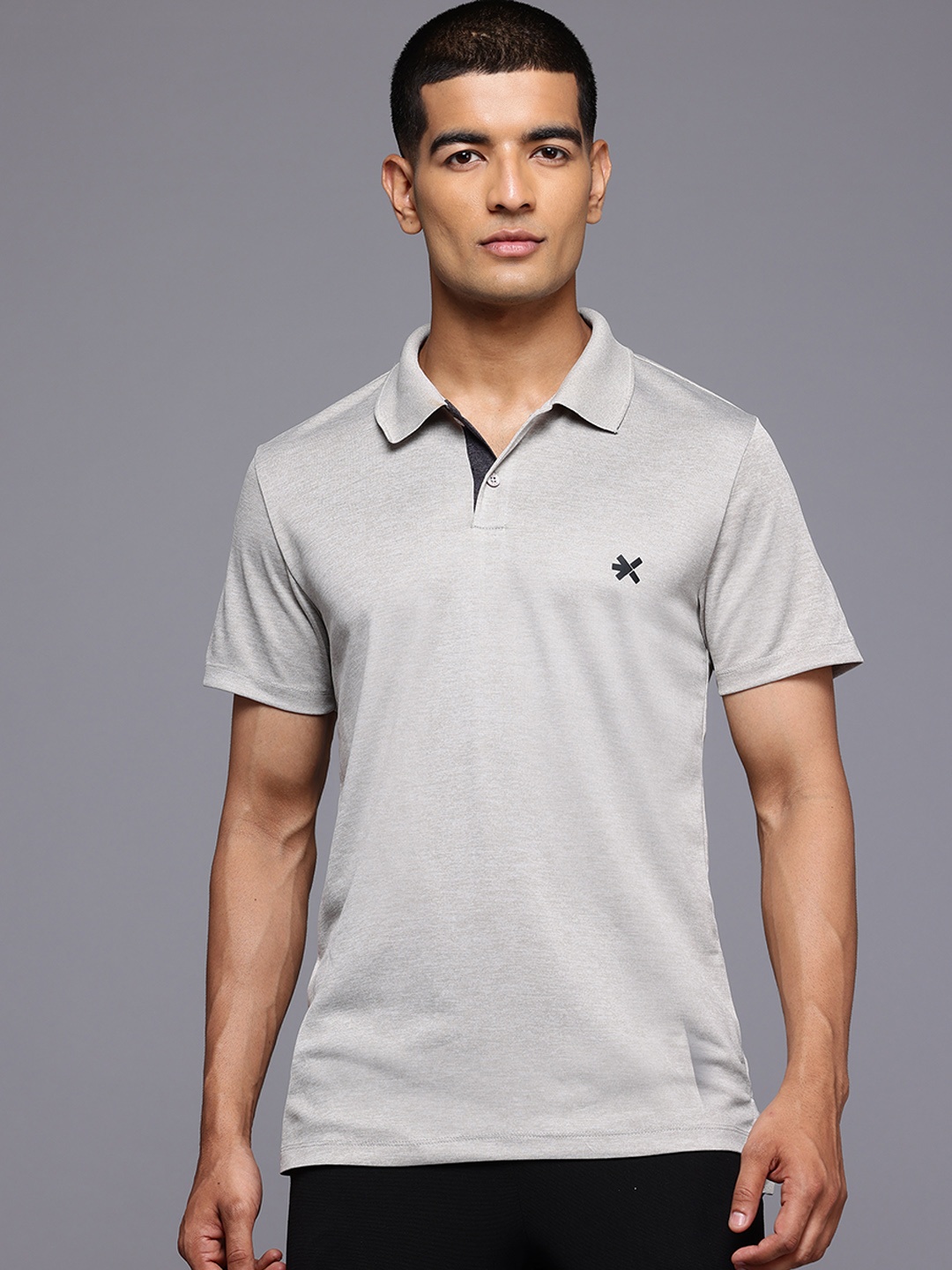 

HRX by Hrithik Roshan Men Polo Collar Sports T-shirt, Grey