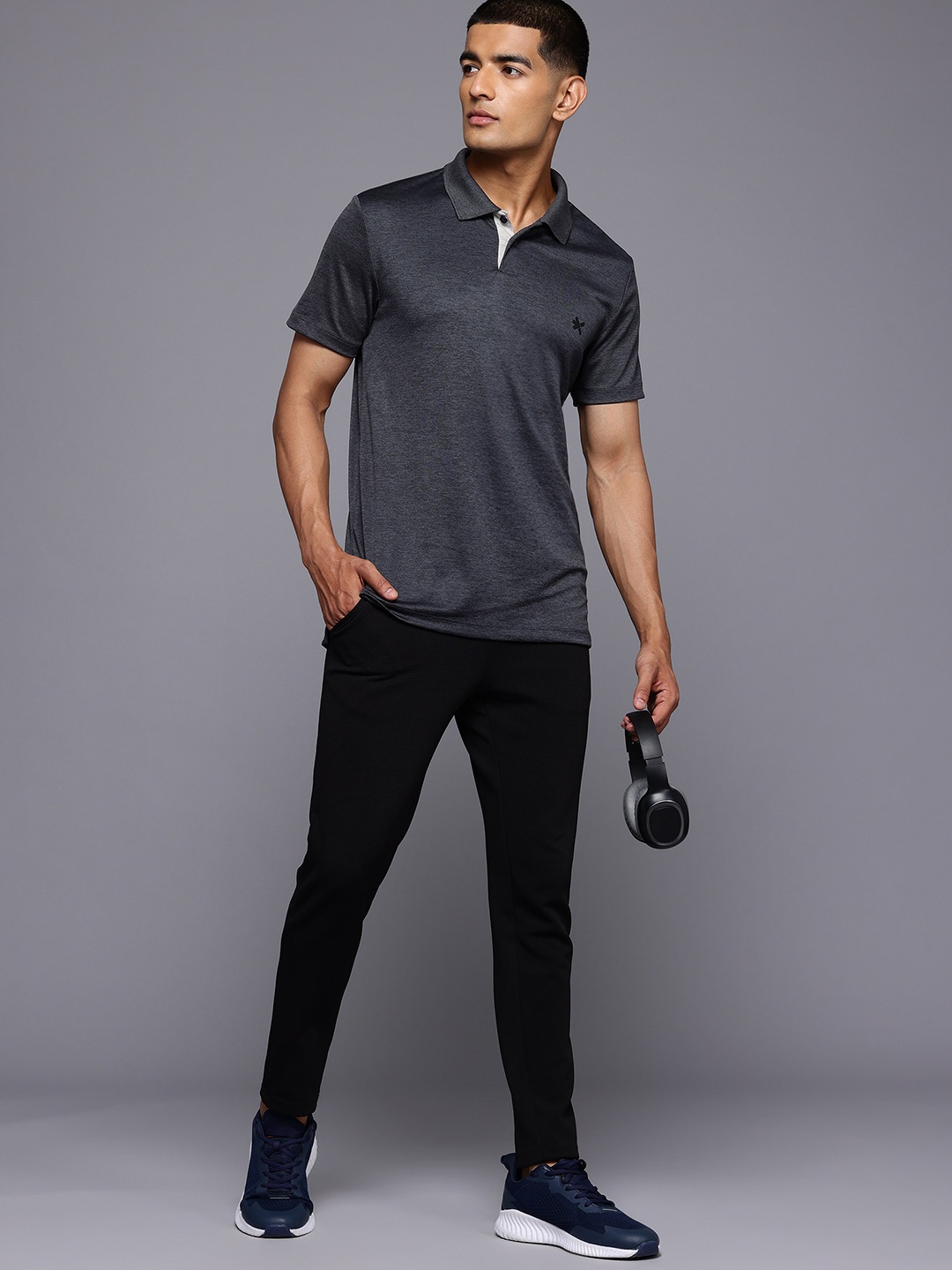 

HRX by Hrithik Roshan Men Polo Collar Sports T-shirt, Black