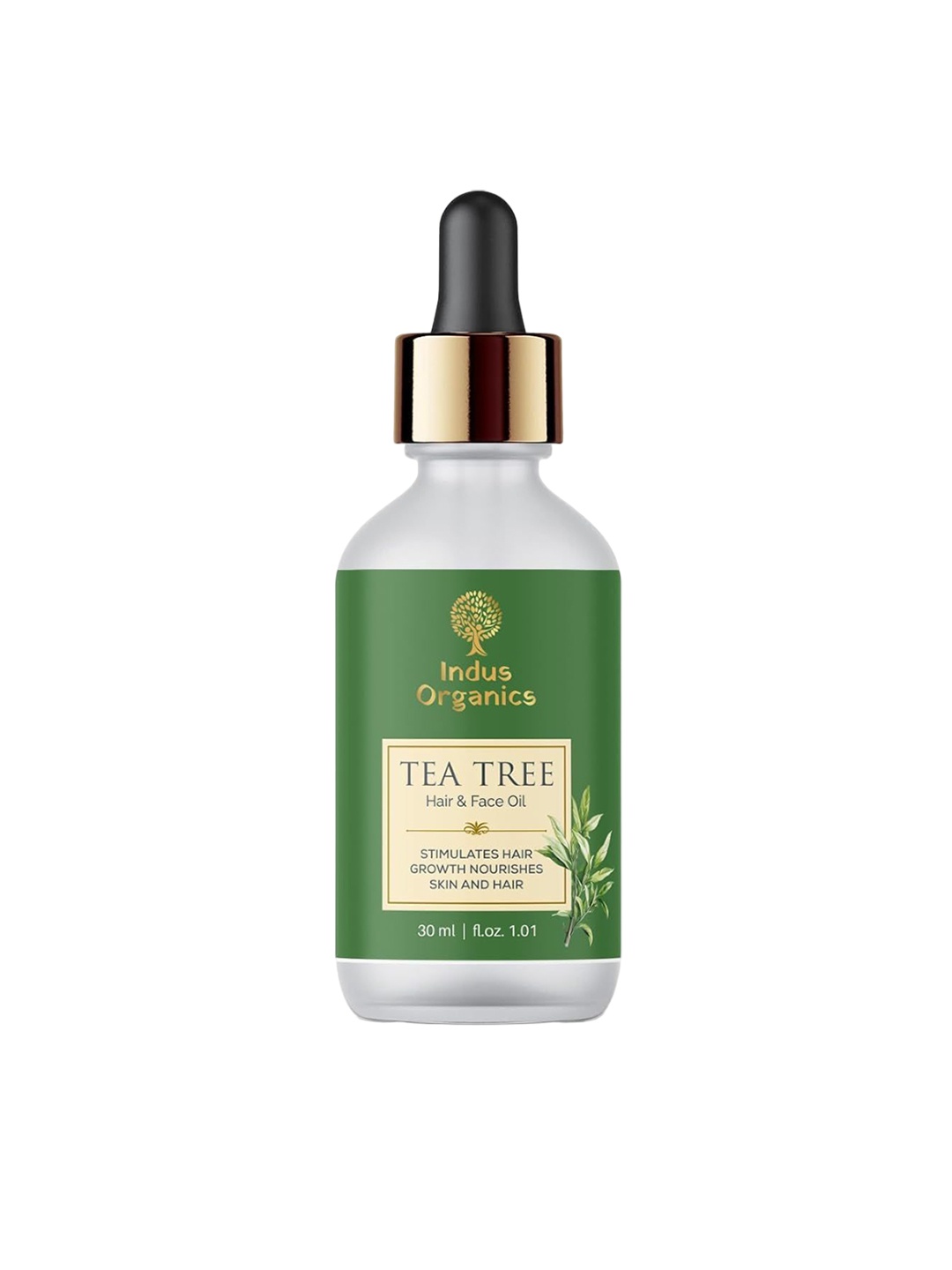 

Indus Organics Tea Tree Hair & Face Oil - 30 ml, Transparent