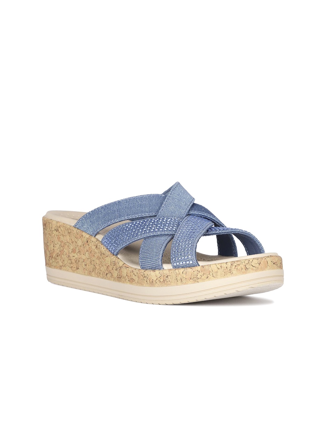 

Naturalizer Round Toe Wedge Sandals, Blue