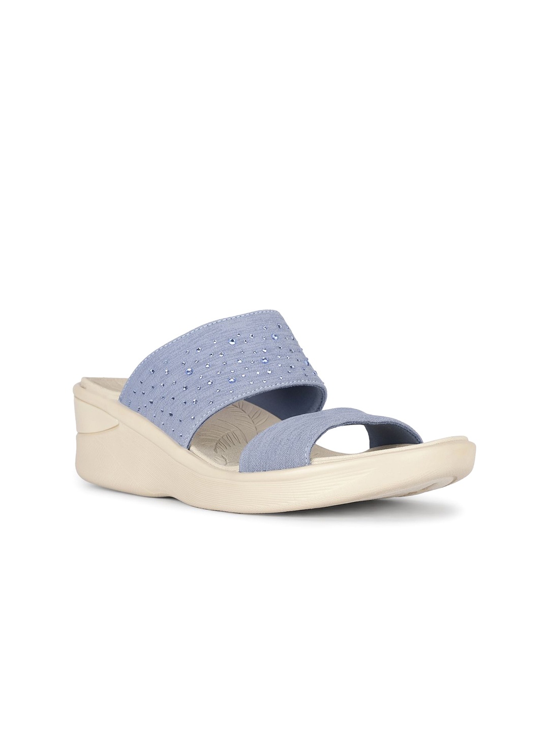 

Naturalizer Round Toe Wedge Sandals, Blue
