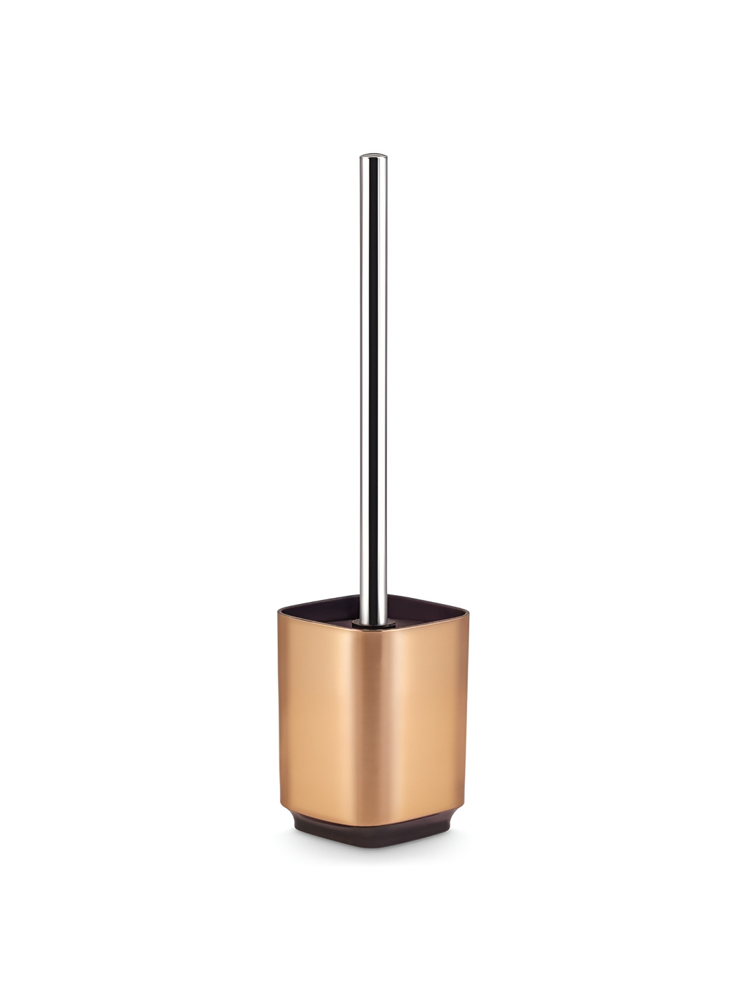 

Freelance Brown & Silver-Toned Glossy Toilet Brush Holder