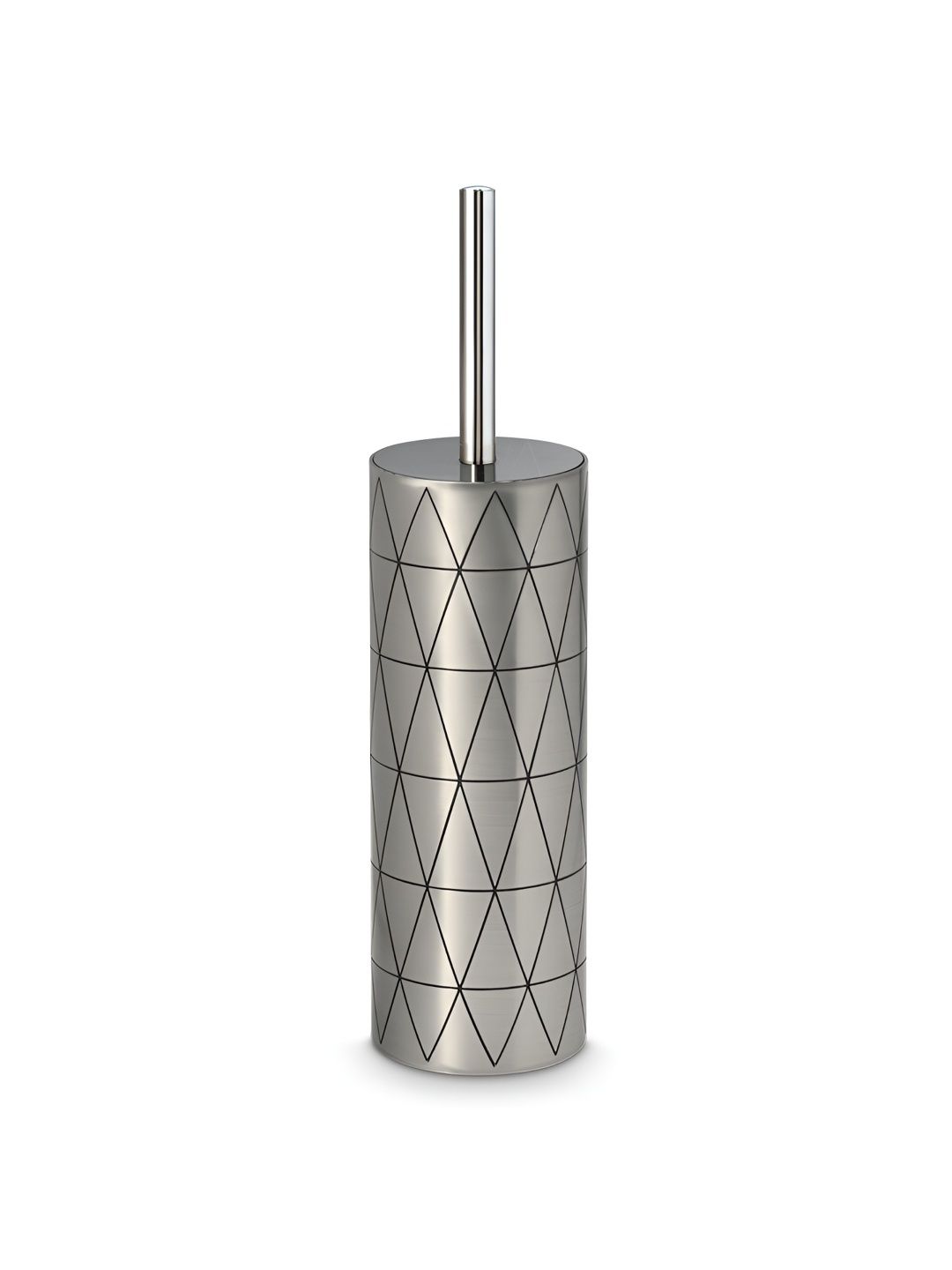 

Freelance Silver-Toned Textured Glossy Toilet Brush Holder