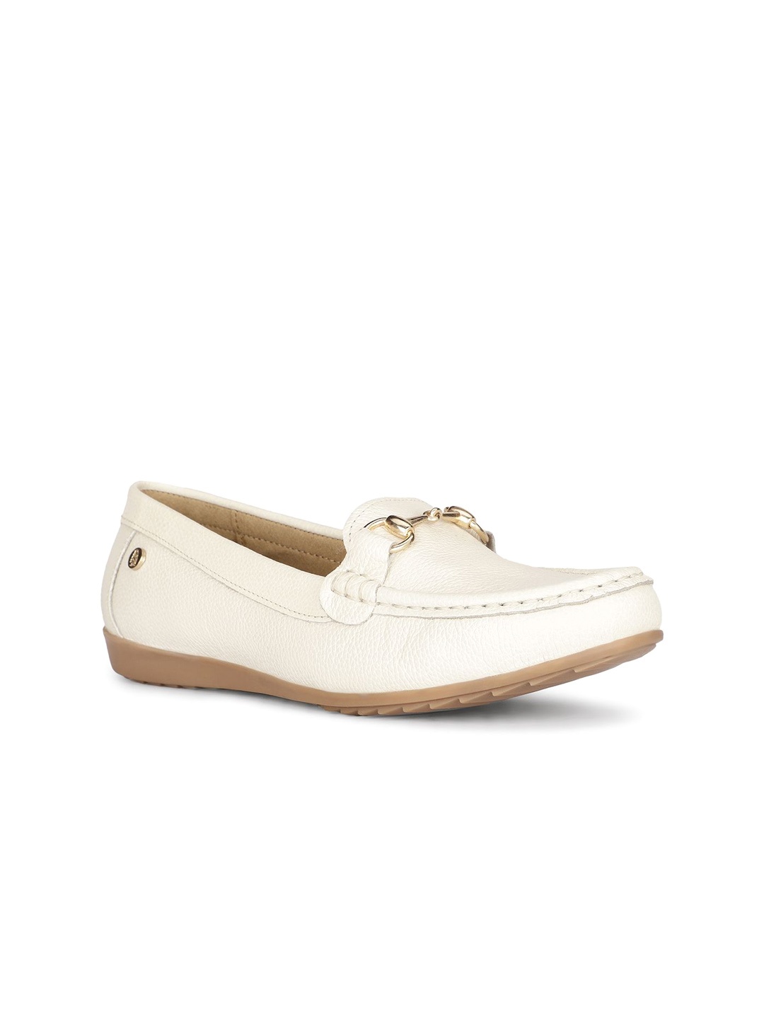 

Hush Puppies Women Leather Loafers, Off white