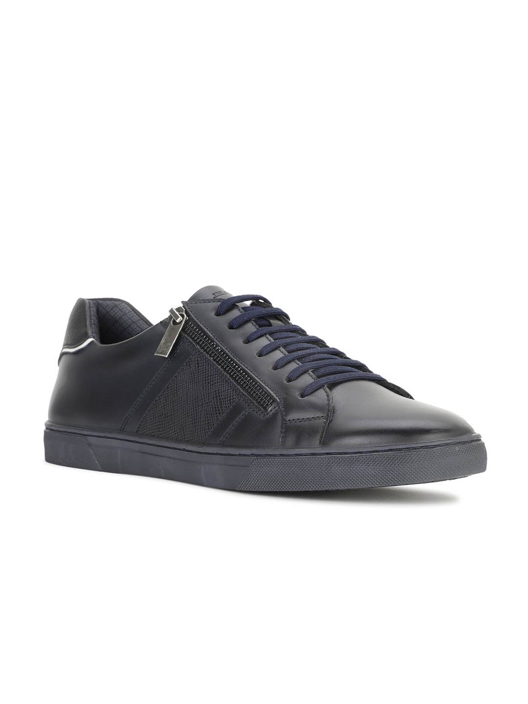 

Bata Men Perforations Comfort Insole PU Round Toe Sneakers, Navy blue