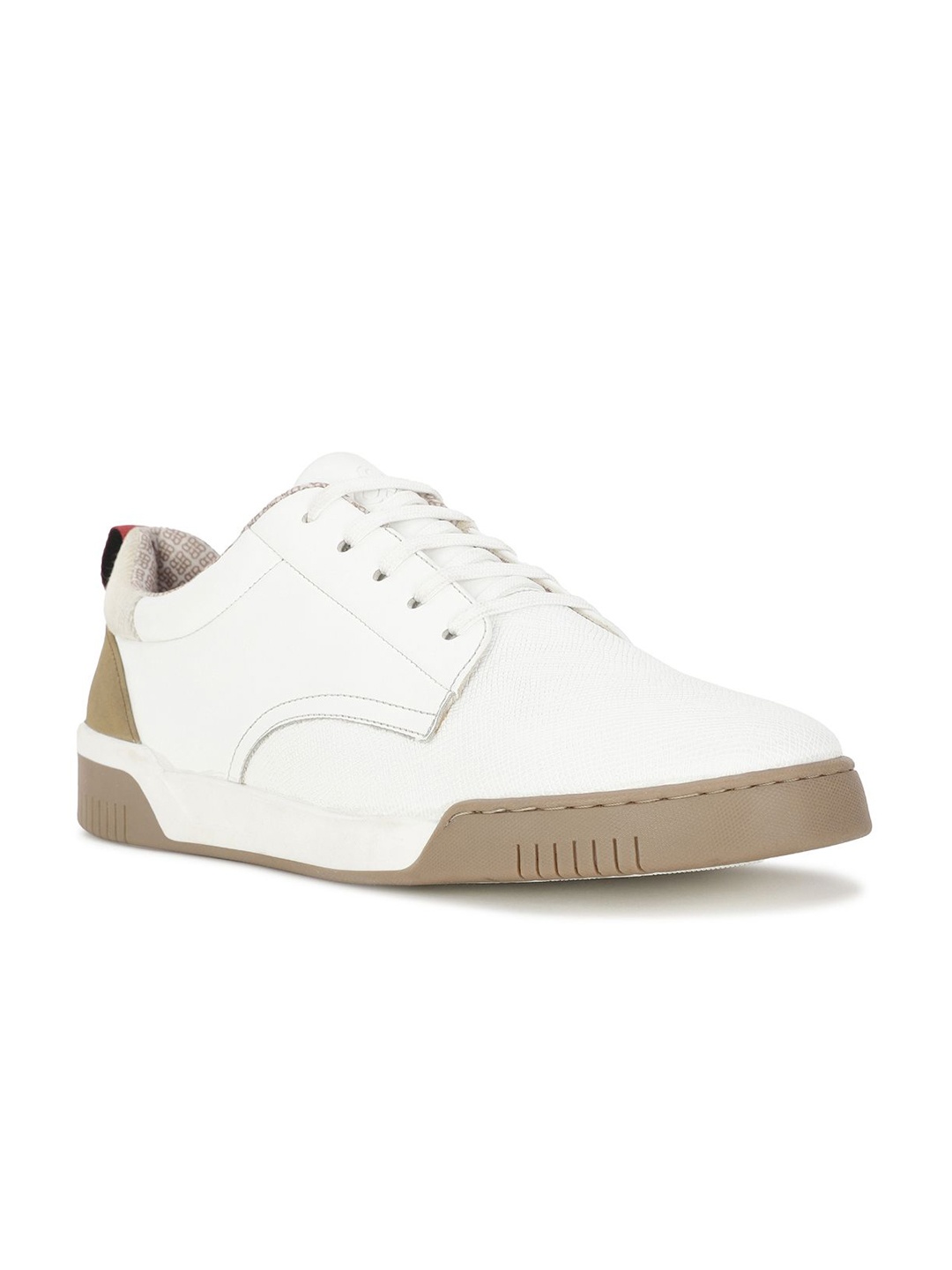 

Bata Men Colourblocked Comfort Insole PU Round Toe Lace-Up Sneakers, White