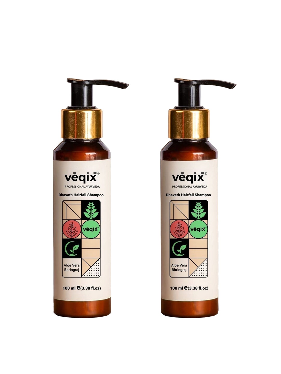 

VEQUIX Set Of 2 Dhavath Hairfall Shampoo With Aloe Vera - 100ml Each, White