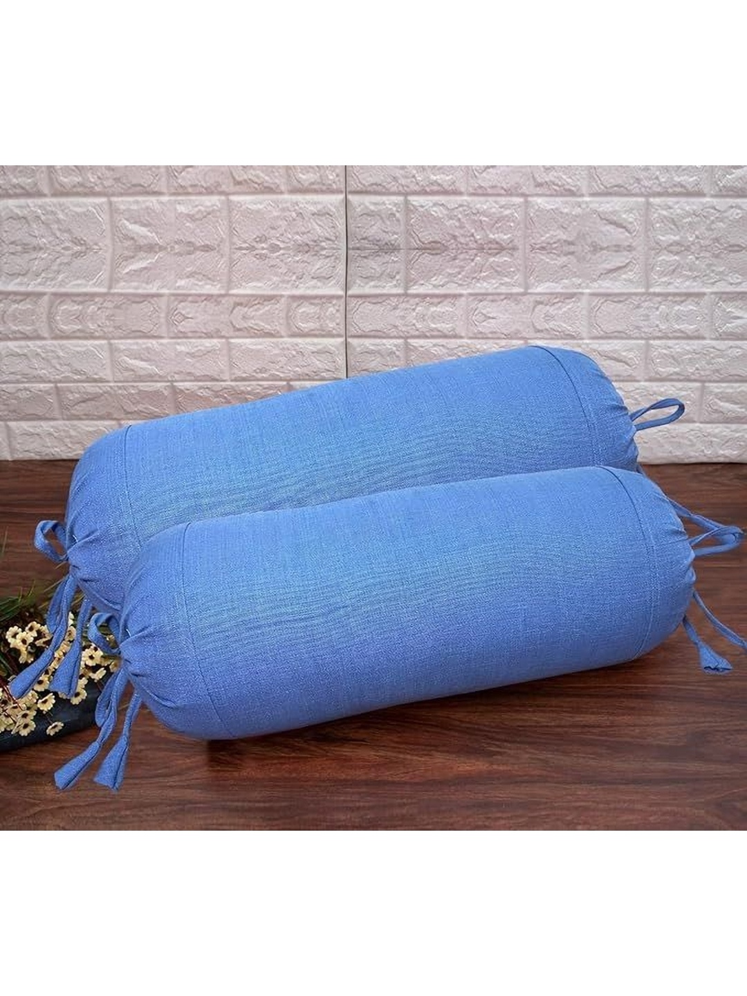 

SAJAVAT Pure Cotton Bolster Cover, Blue