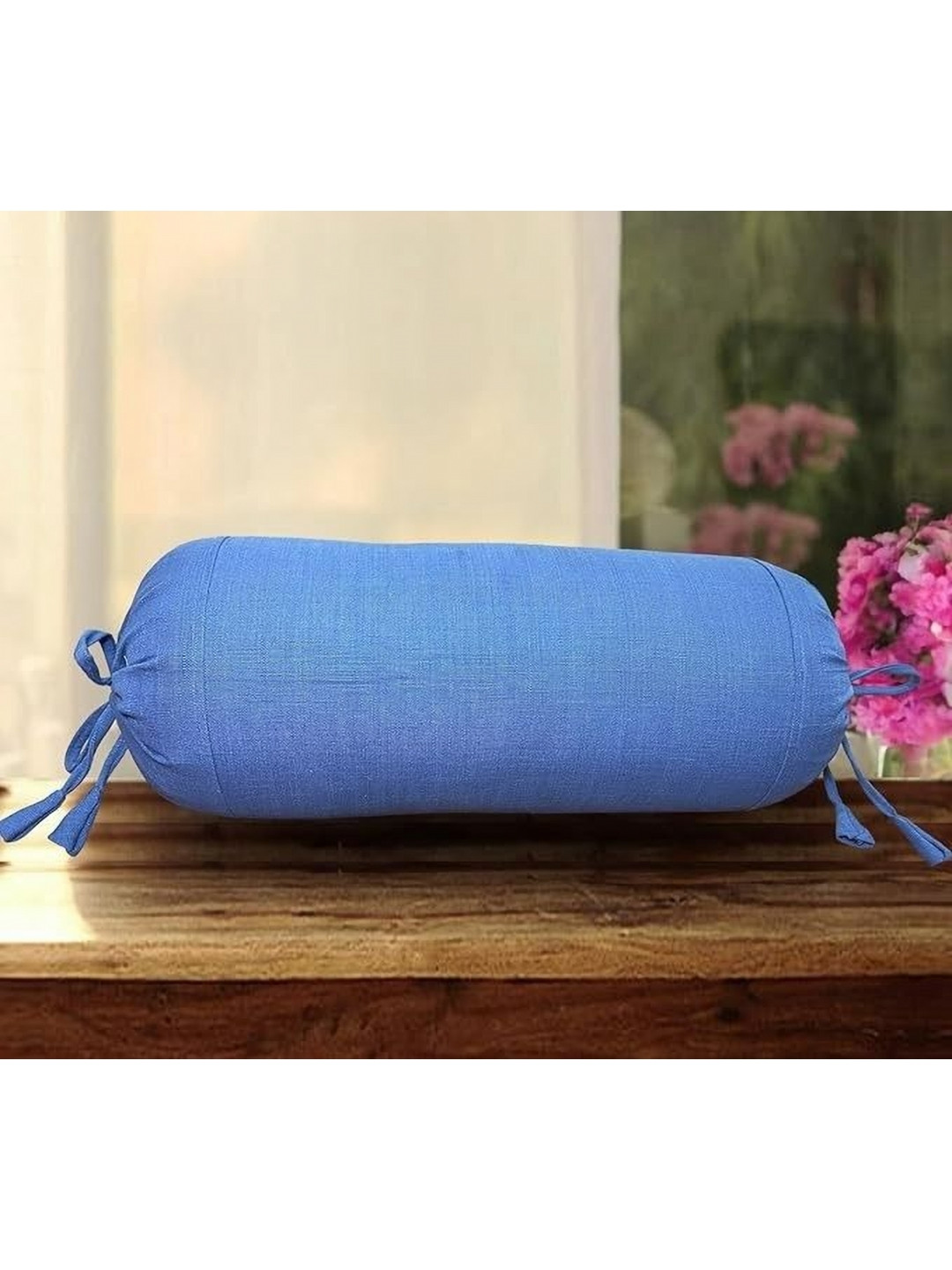 

SAJAVAT Blue Pure Cotton Bolster Covers