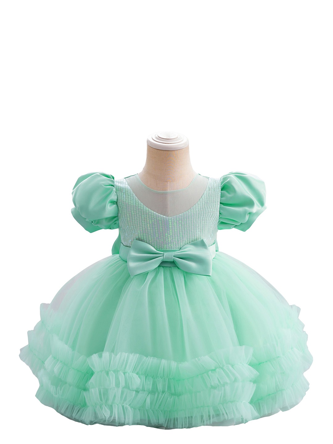 

StyleCast x Revolte Girls Mermaid Sequined Fit & Flare Dress, Green