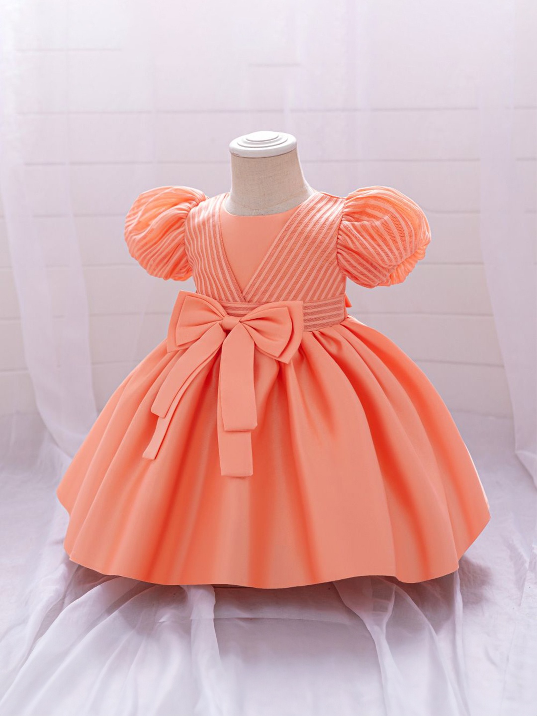

StyleCast x Revolte Girls Fit & Flare Balloon Dress, Orange