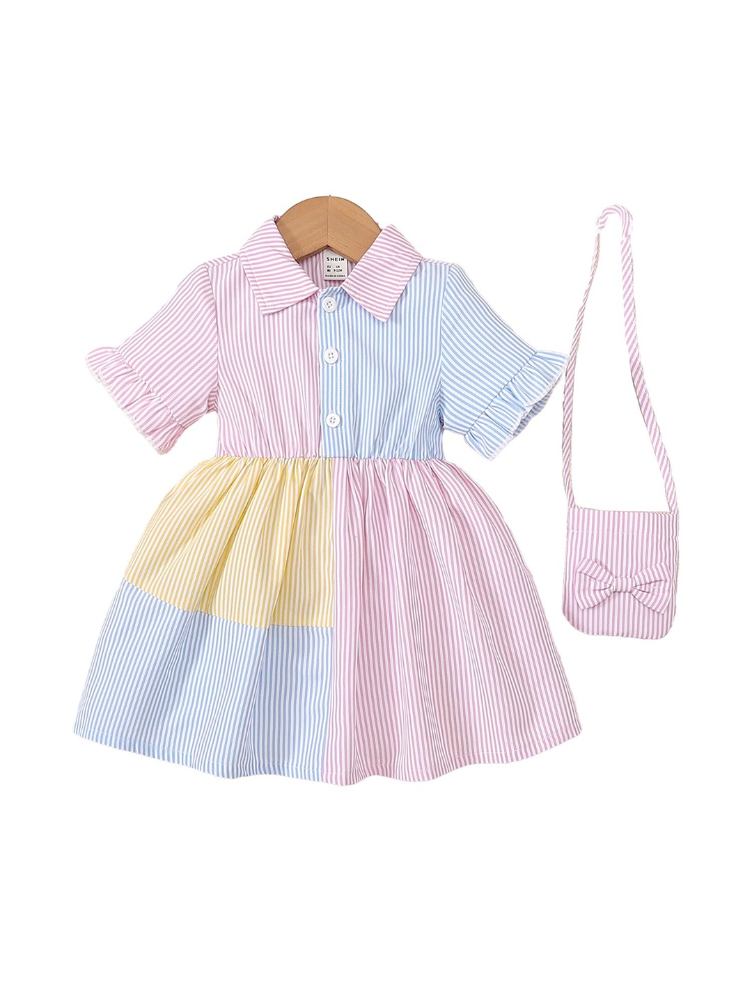 

StyleCast x Revolte Striped Fit & Flare Dress, Pink