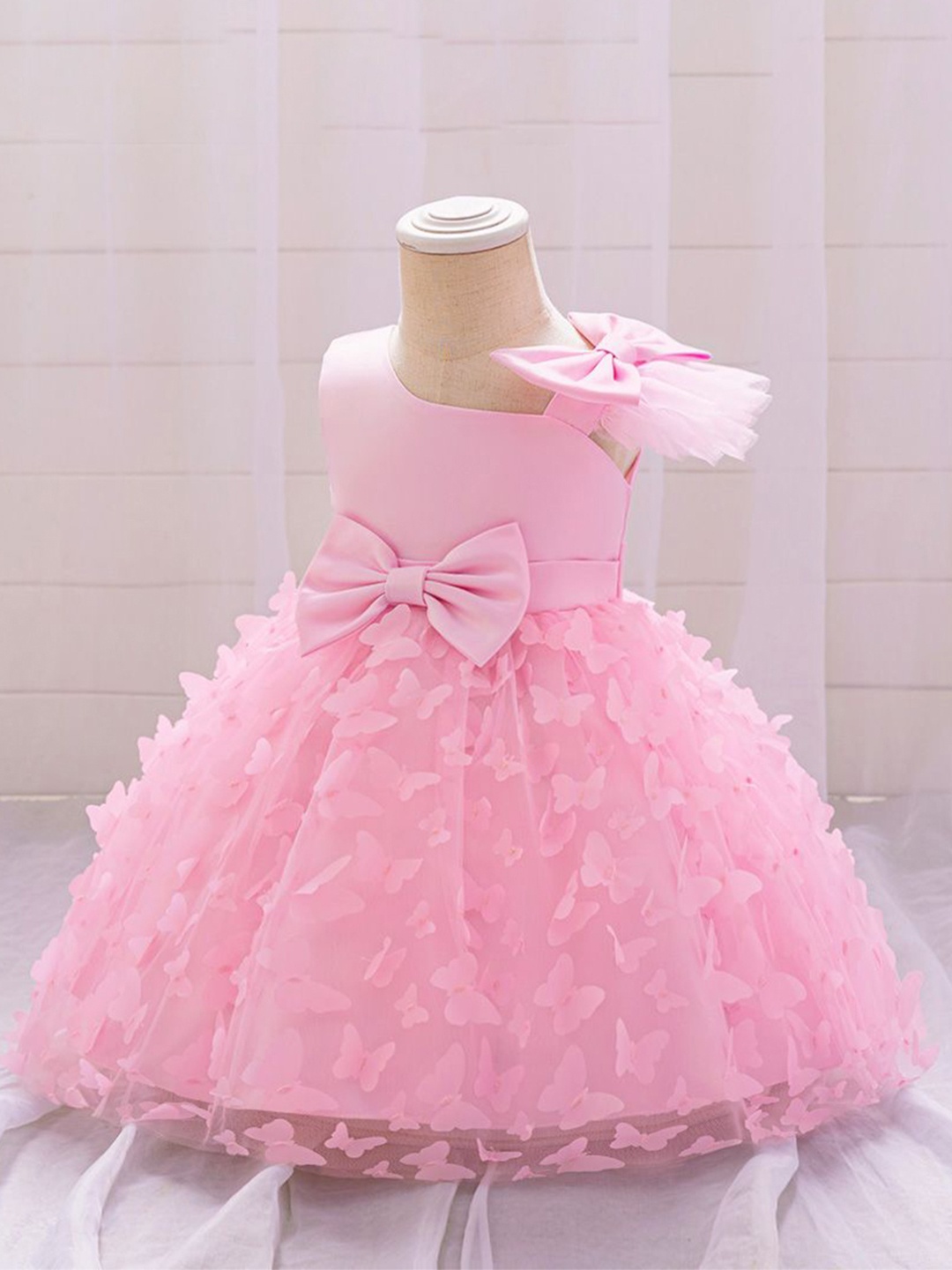 

StyleCast x Revolte Round Neck Sleeveless Bow Balloon Dress, Pink