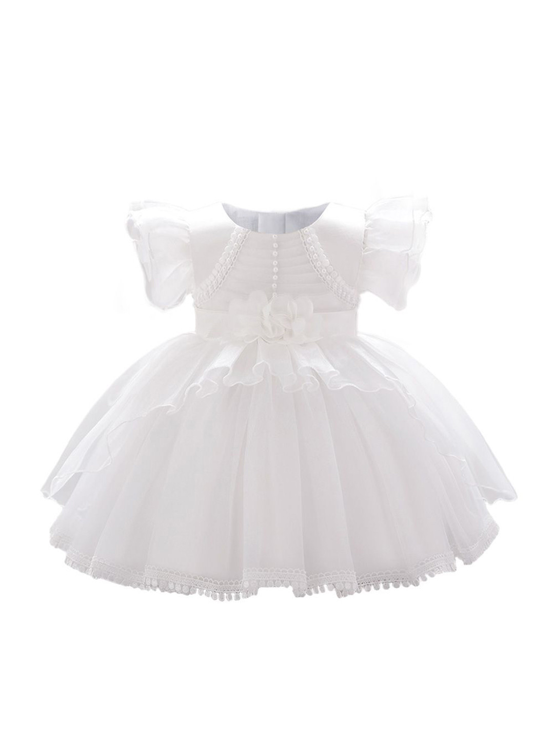 

StyleCast x Revolte Flutter Sleeves Balloon Dress, White