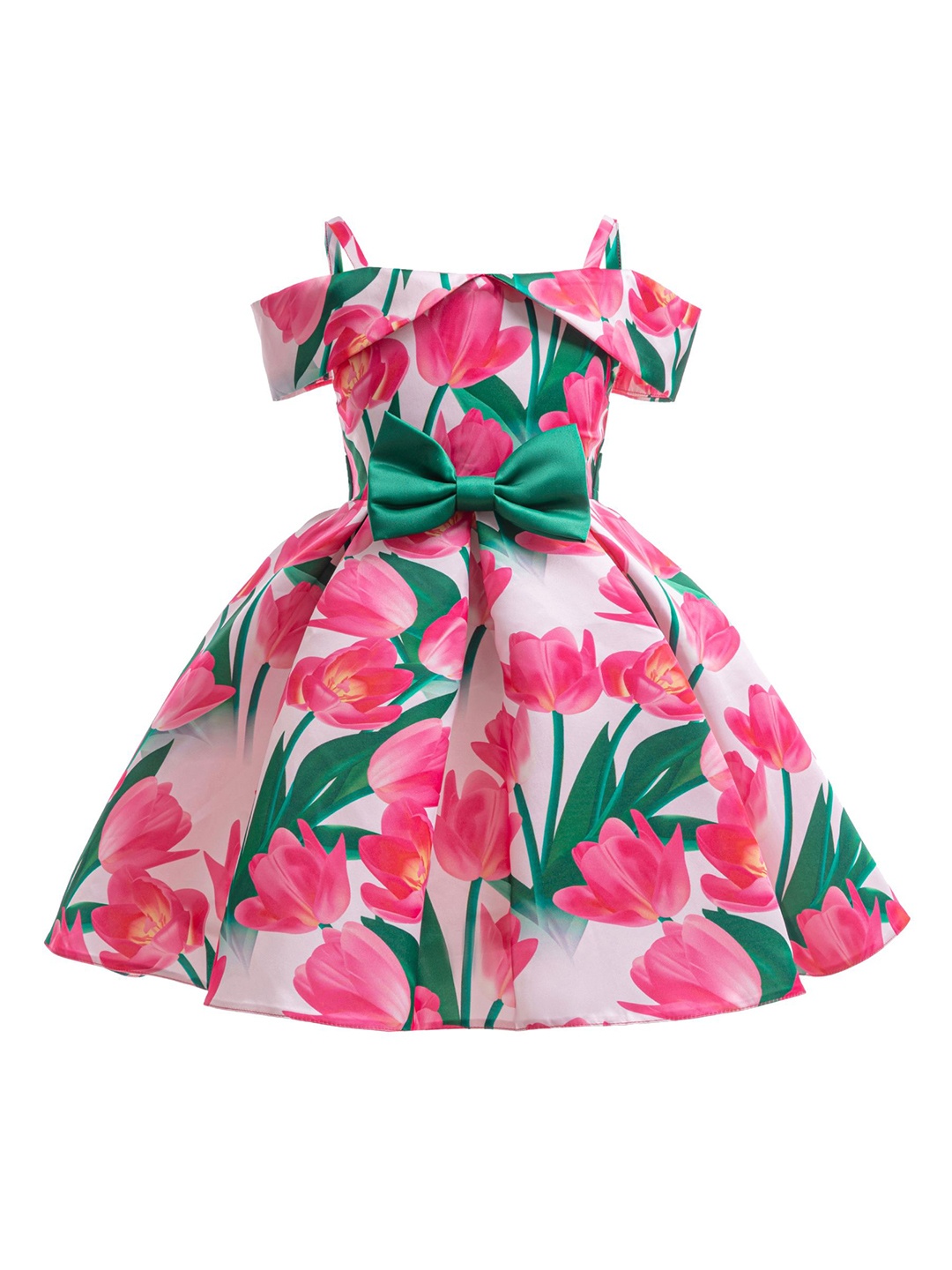 

StyleCast x Revolte Floral Print Cold-Shoulder Fit & Flare Dress, Fuchsia