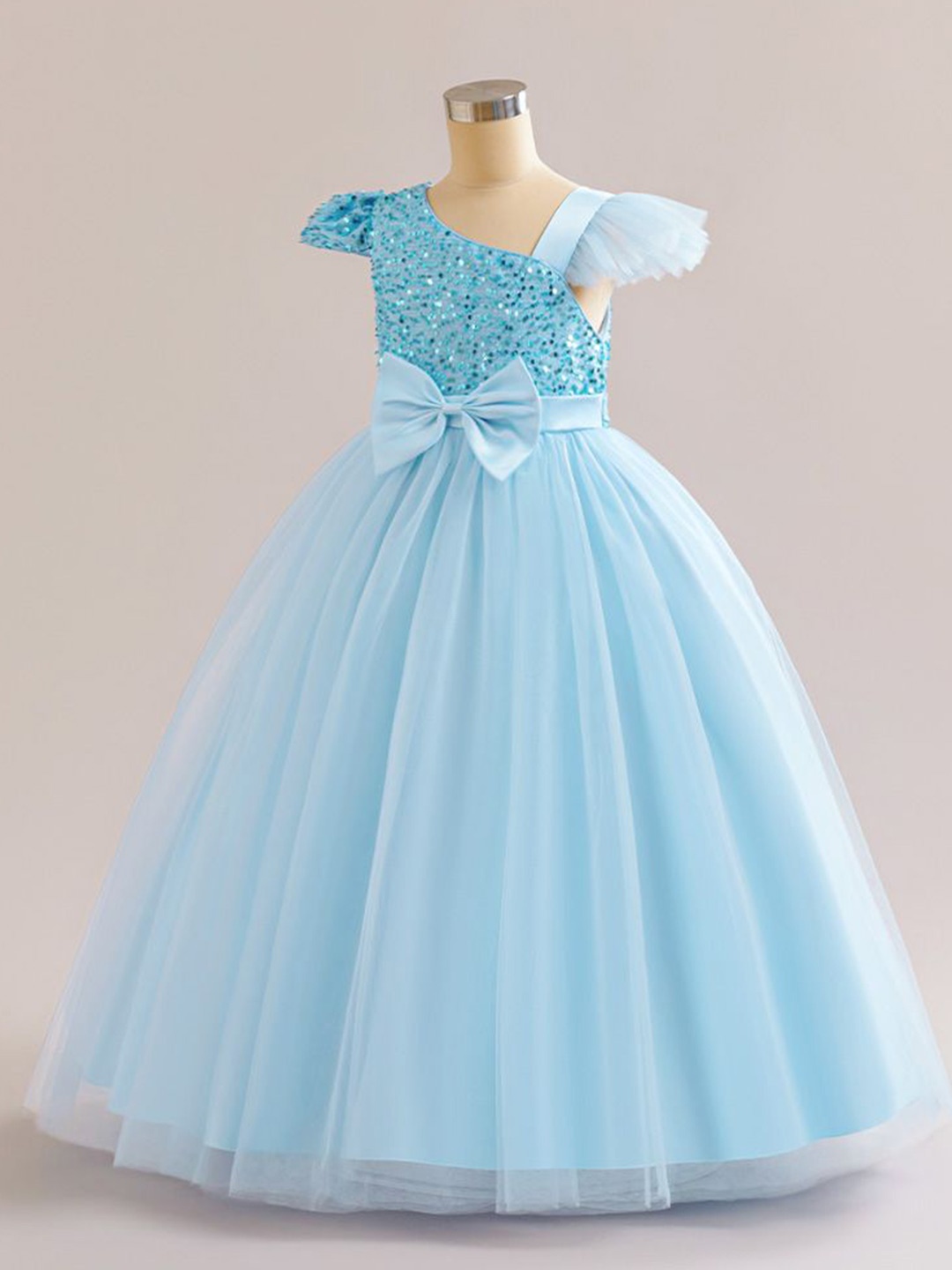 

StyleCast x Revolte Girls Embellished Cap Sleeves Gown Dress, Blue