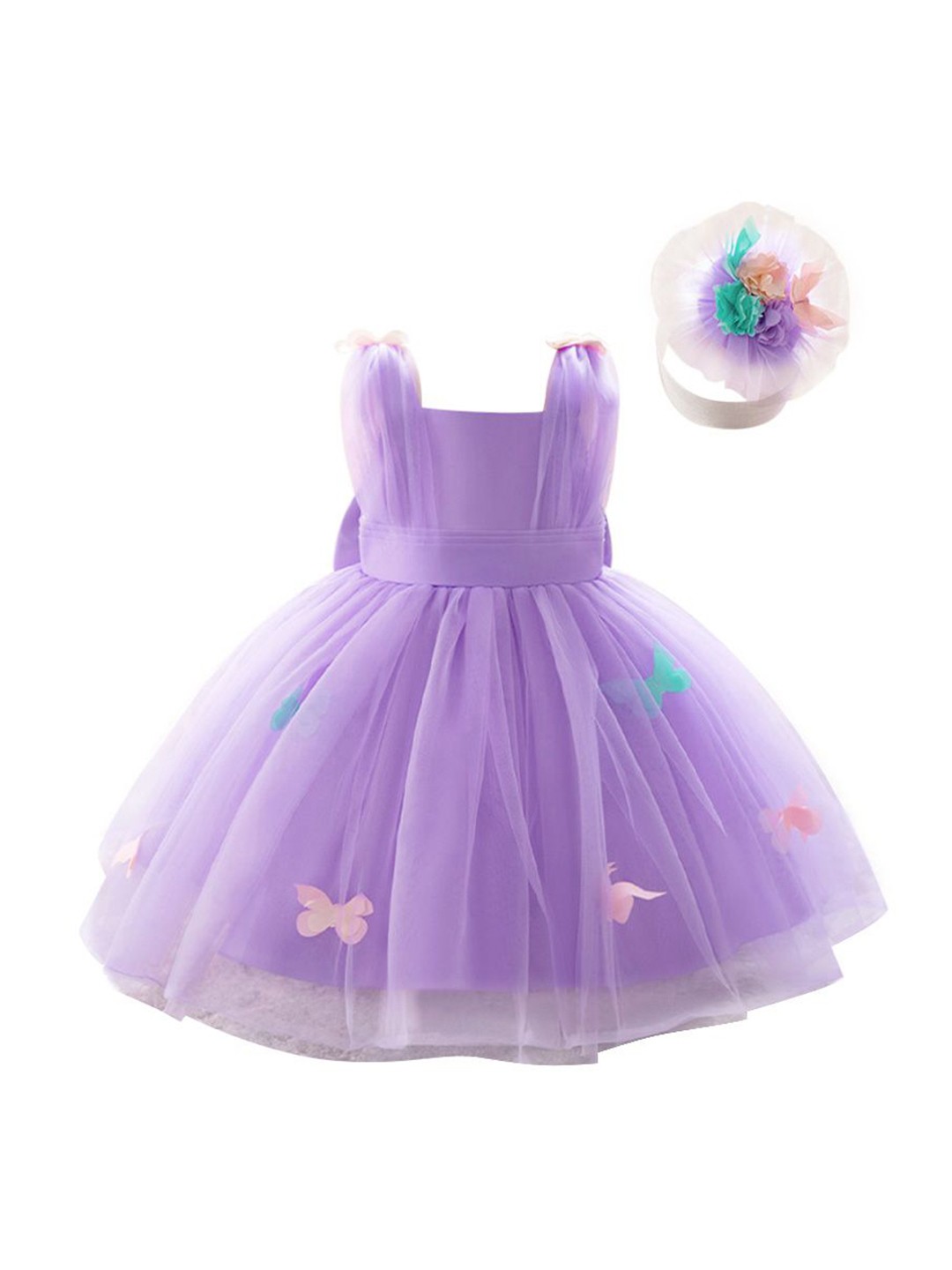 

StyleCast x Revolte Square Neck Balloon Dress, Purple