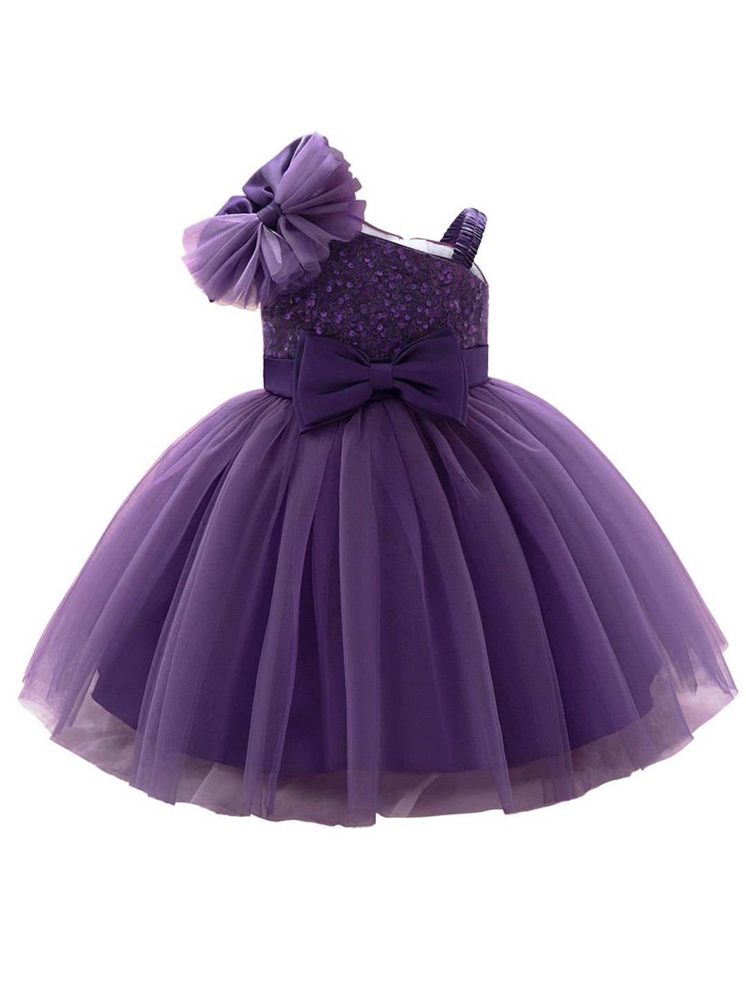 

StyleCast x Revolte Asymmetric Neck Balloon Dress, Purple