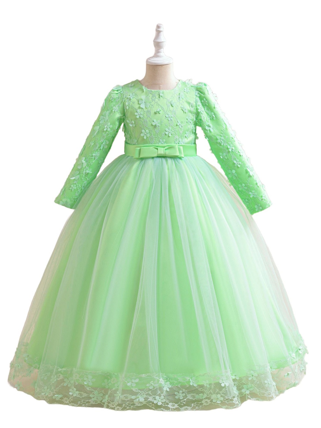 

StyleCast x Revolte Girls Applique Maxi Dress, Green