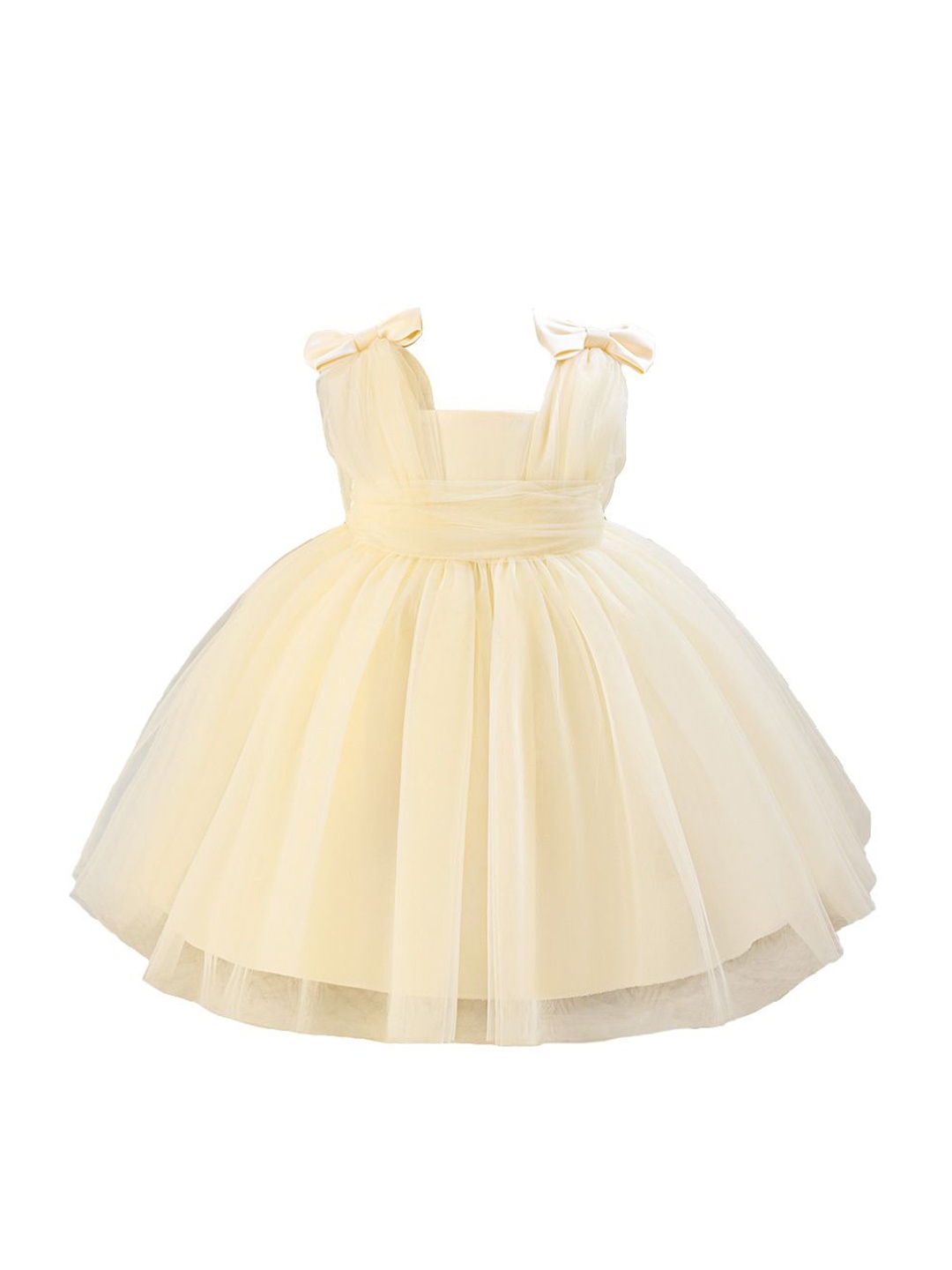 

StyleCast x Revolte Square Neck Balloon Dress, Champagne