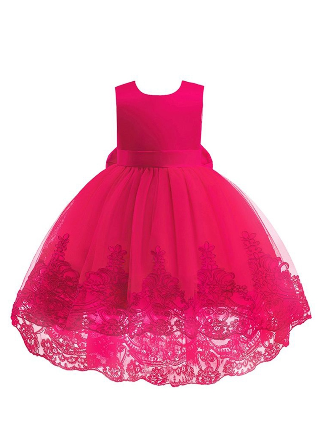 

StyleCast x Revolte Embellished Applique Gown Maxi Dress, Fuchsia