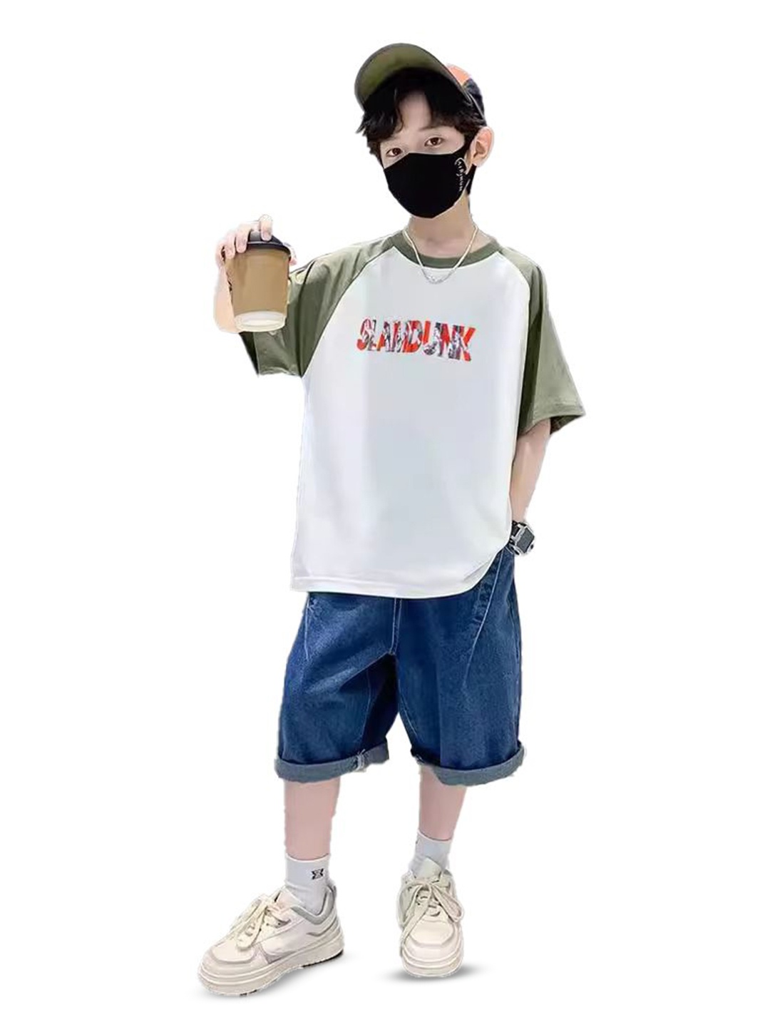 

StyleCast x Revolte Boys Printed T-shirt with Shorts, Green
