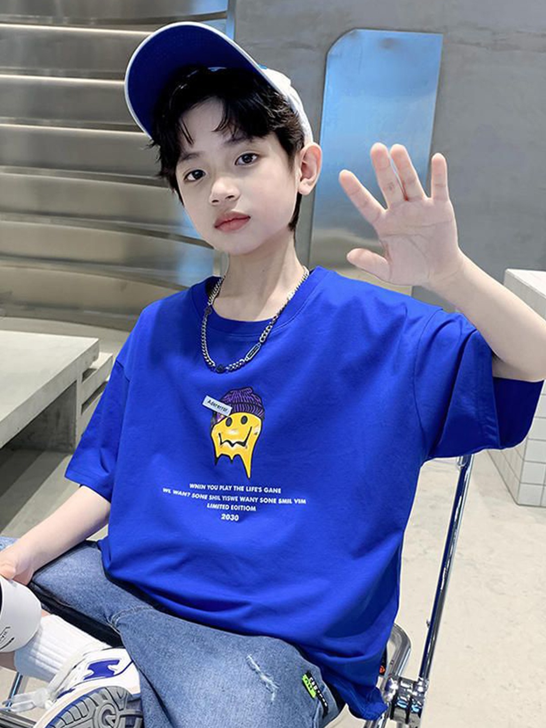 

StyleCast x Revolte Boys Printed T-shirt with Shorts, Blue