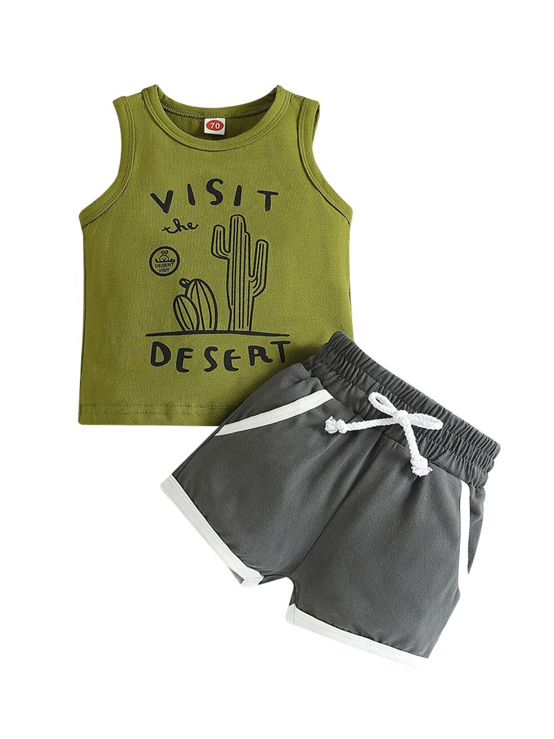 

StyleCast x Revolte Boys Printed Top with Shorts, Green