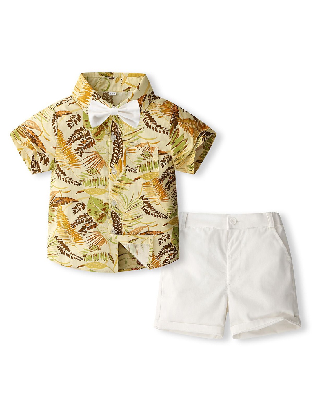 

StyleCast x Revolte Boys Printed Shirt with Shorts, Yellow