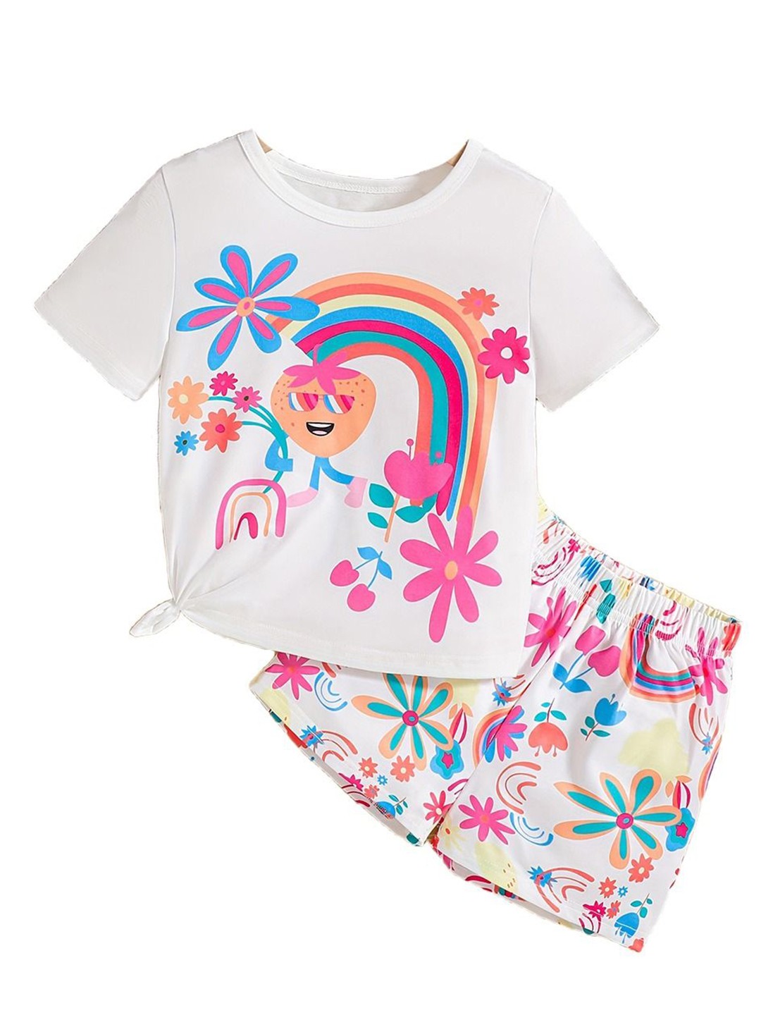 

StyleCast x Revolte Girls Printed T-shirt with Shorts, White
