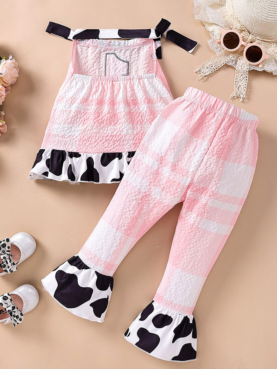 

StyleCast x Revolte Girls Printed Top with Trousers, Pink