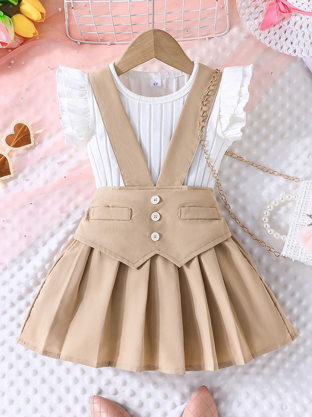 

StyleCast x Revolte Girls Top with Skirt, Khaki