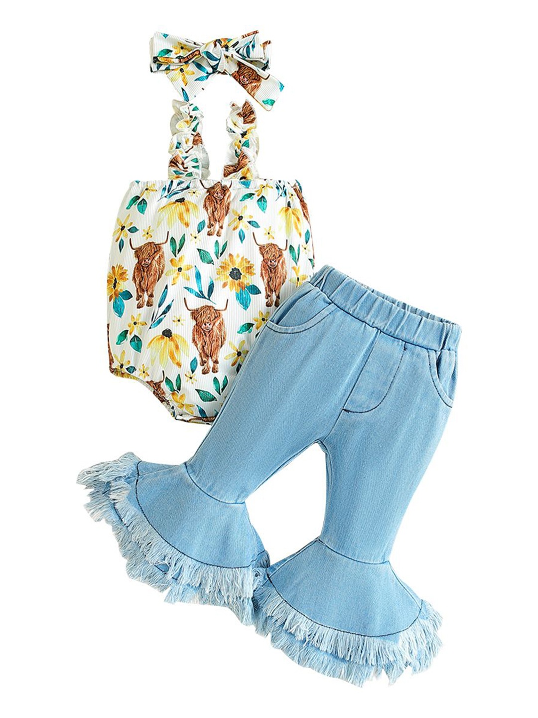 

StyleCast x Revolte Girls Printed Top with Trousers, Blue