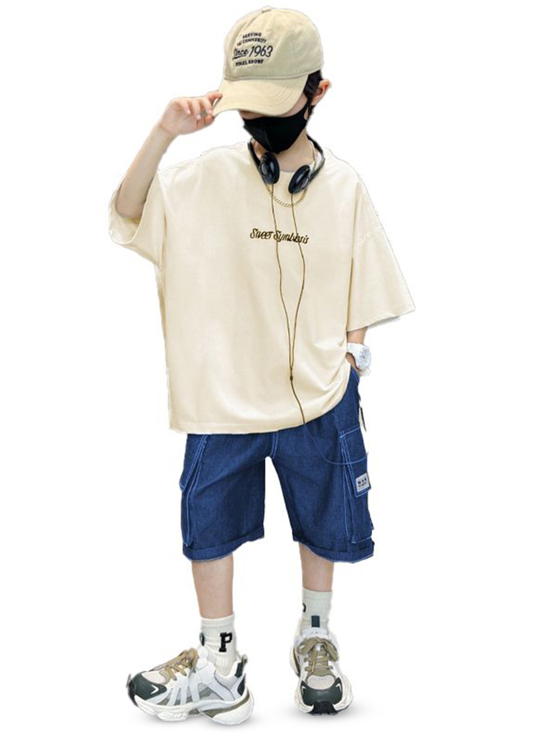 

StyleCast x Revolte Boys Printed T-shirt with Shorts, Beige